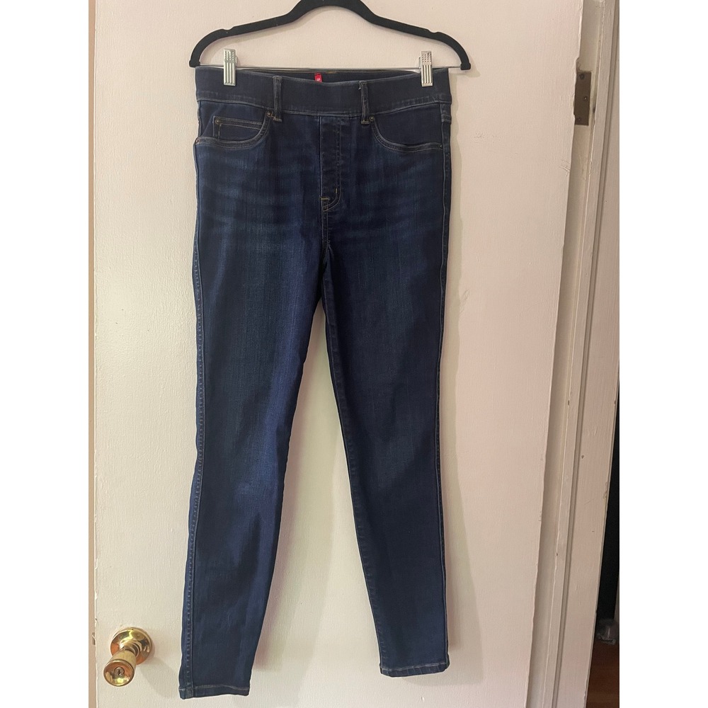 Spanx Jean-ish Ankle Skinny Jeans Dark Indigo Pull On Leggings Medium M